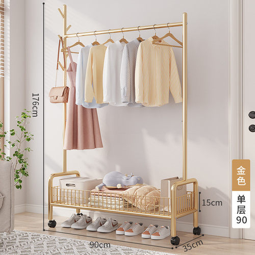 工厂直销晒衣服家用室内晾衣架卧室挂衣架晾室内简易落地折叠子晒