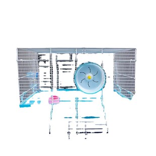 大号仓鼠笼子加高底盘铁网别墅用品金丝熊窝花枝松鼠透明60基础笼