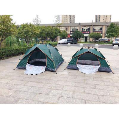 户外用品双层野营帐篷2-3-4人全自动帐篷速式弹簧开防晒露营帐篷