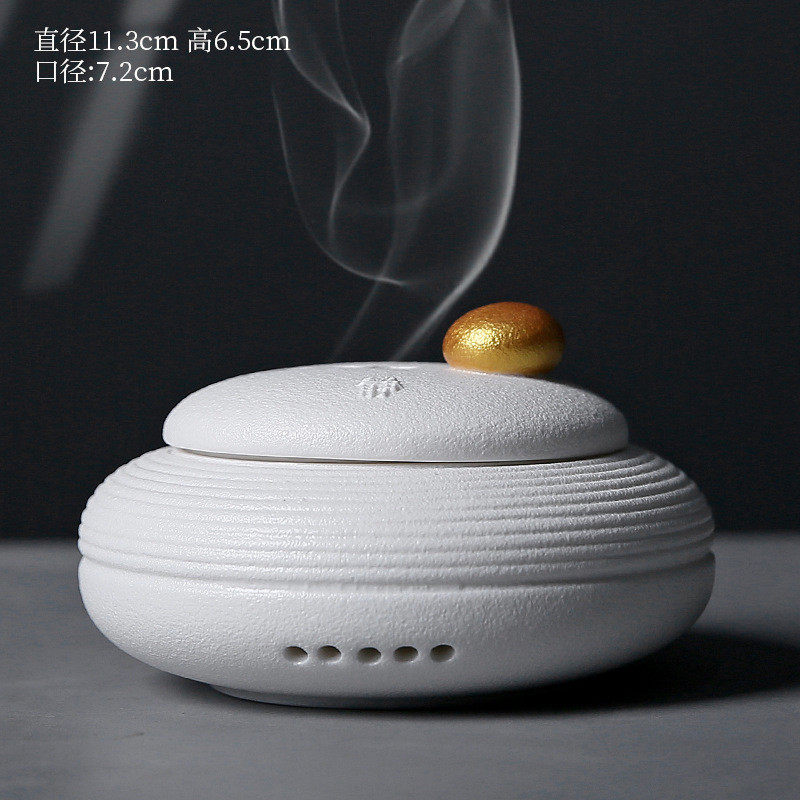 香炉陶瓷创意家用室内檀香沉香香薰炉茶道熏香盘香艾草艾柱焚香炉,家居饰品,香薰炉,淘宝优惠券,粉丝福利购,淘宝优惠卷