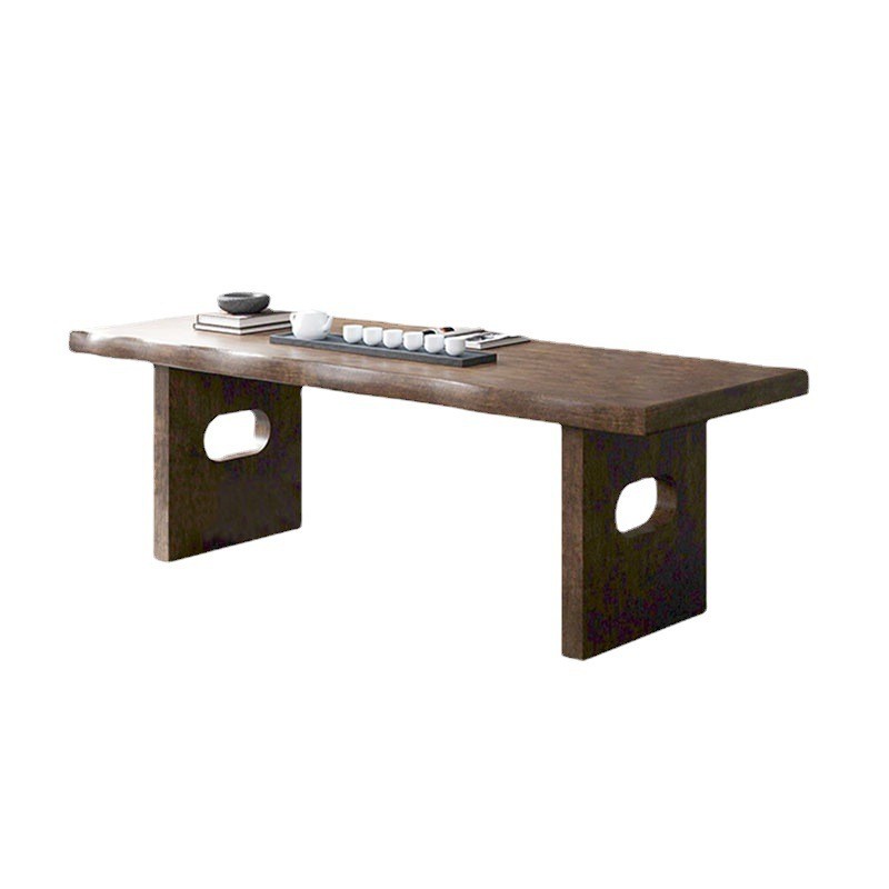 实木大板茶台办公室新中式茶桌酒店全套简约家用阳台原木泡茶桌子