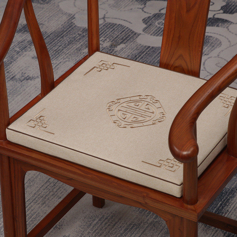 新中式座椅垫乳胶实木沙发太师椅圈椅茶桌椅座垫红木椅子坐垫海绵