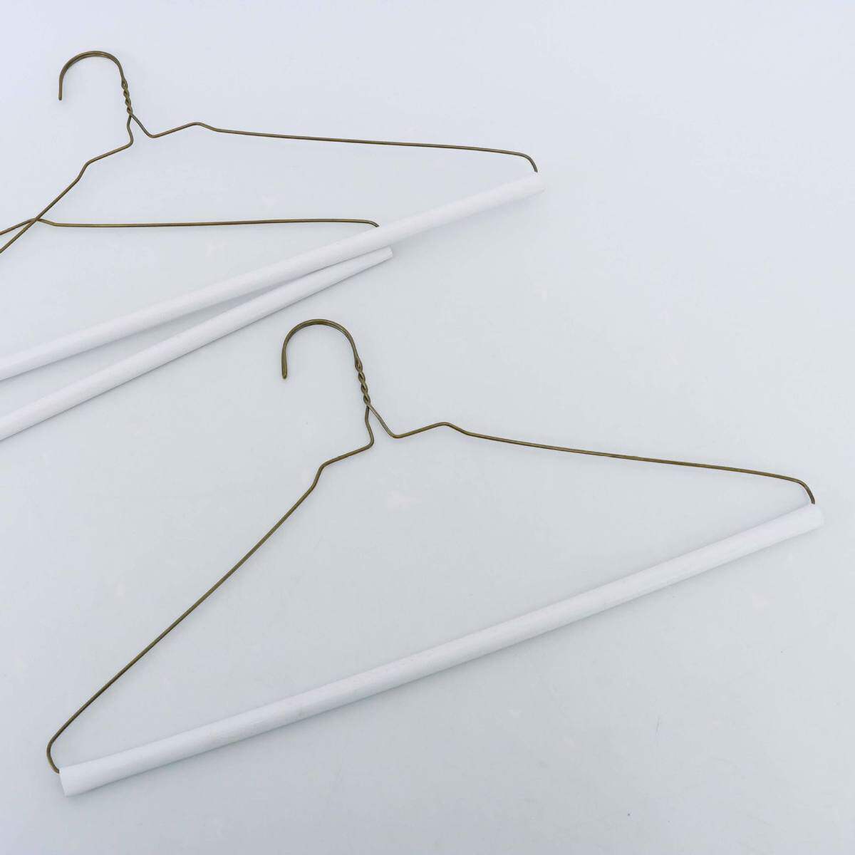 18英寸干洗塑金色裤架白管喷塑衣架铁丝衣架干洗衣架铁丝喷裤架
