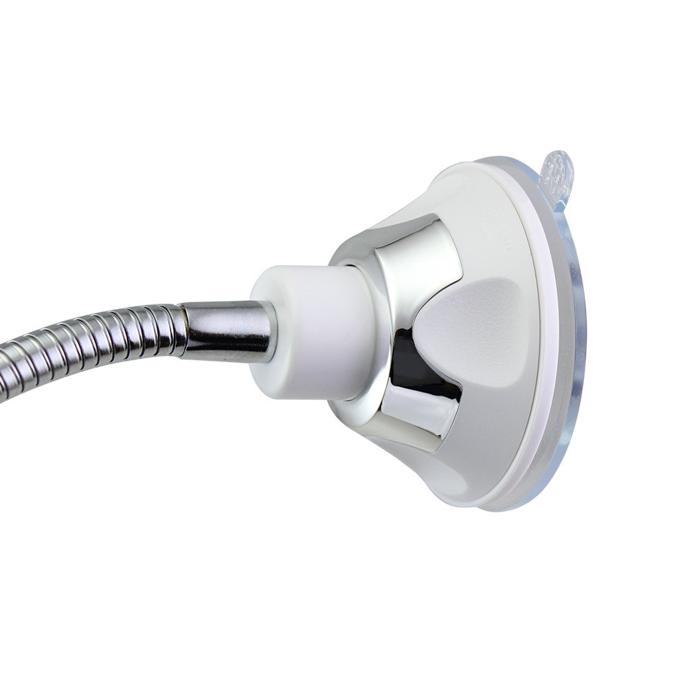 免打孔吸盘化妆镜360度旋转10xled方形放大浴室防水鹅颈化妆镜子