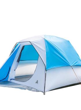 户外野营全自动3-5-8人多人双层防雨露营帐篷tent