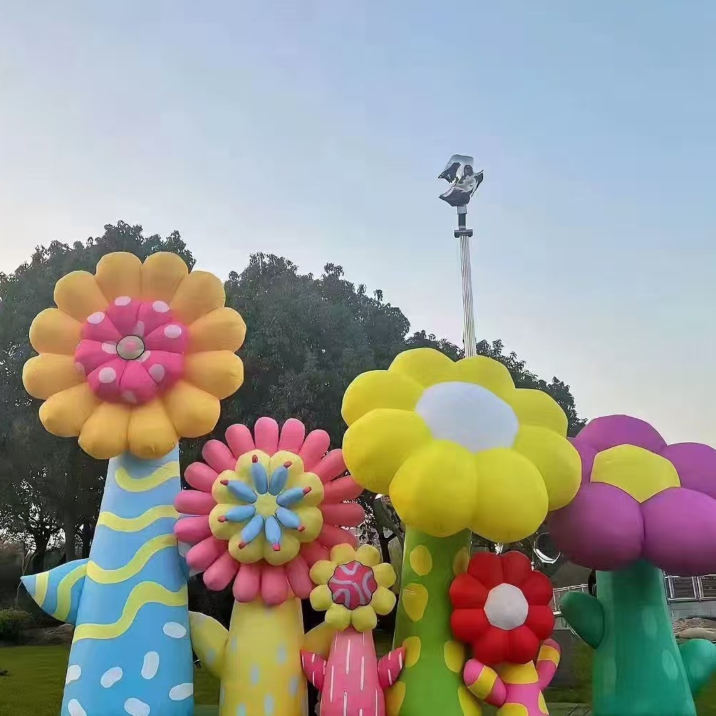 定制充气花朵气模有钱花卉卡通模型仿真大型发光悬挂美陈装饰