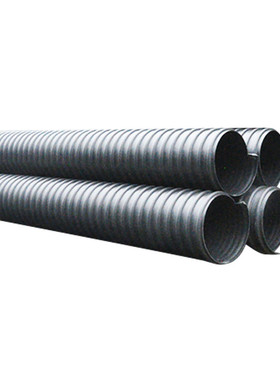 hdpe钢带管增强螺旋黑色缠绕聚乙烯大口径排水排污波纹管管管中空