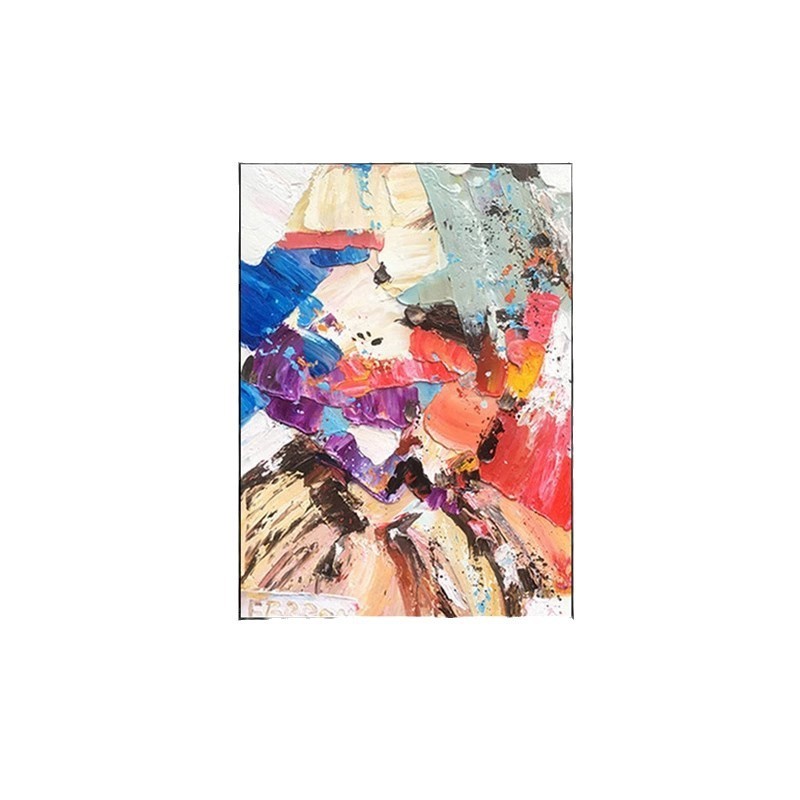 手绘油画抽象现代简约客厅装饰画玄关挂画餐厅立体抽象艺术色块画图片