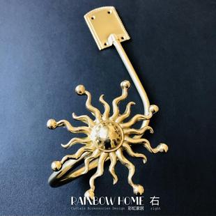 墙钩 饰绑带欧式 9wor铃兰花小天使翅膀挂钩黄铜窗帘复古挂钩美式 装