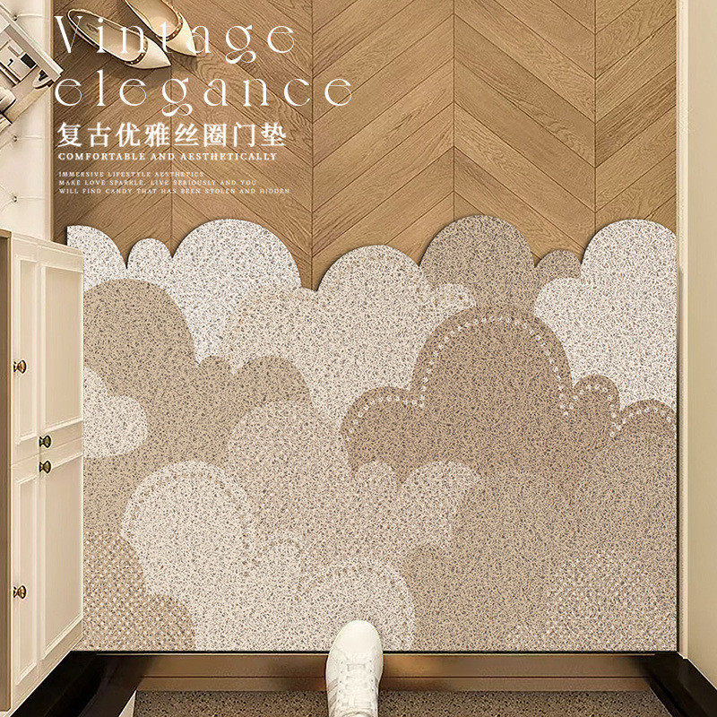 复古不规则丝圈地垫可裁剪耐磨防滑入户门垫易清洗刮泥蹭土脚垫,居家布艺,家用脚垫,淘宝优惠券,粉丝福利购,淘宝优惠卷