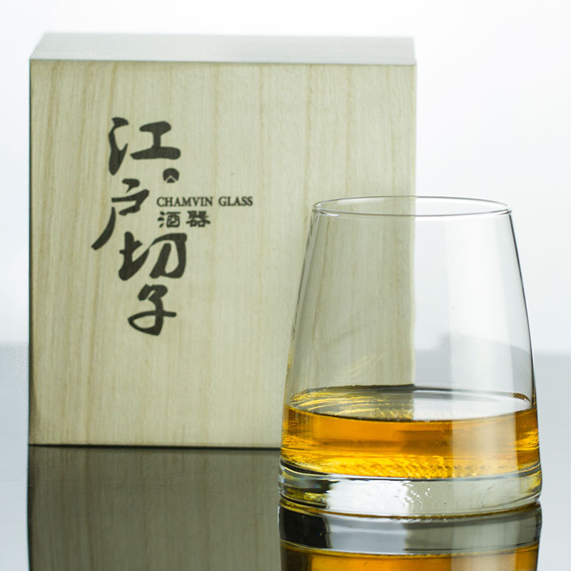 日式江户切子近月远山款酒杯东方风情威士忌杯Whisky收藏大师杯