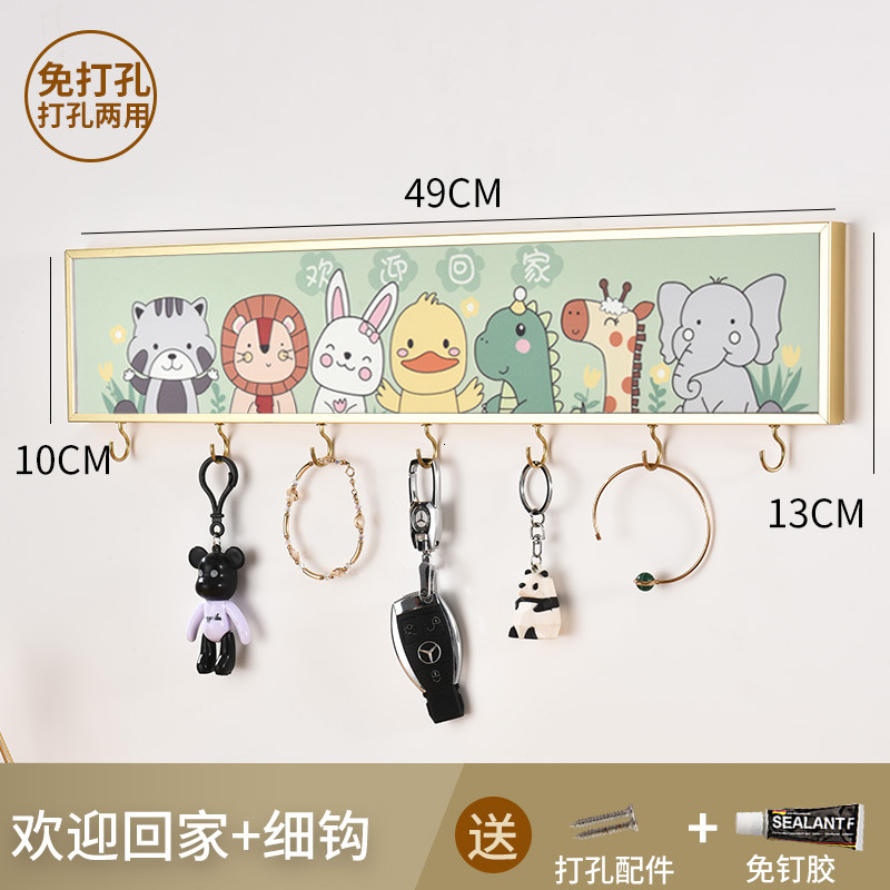 入户门创意钥匙门后壁挂衣服挂钩玄关可爱挂衣架挂卧室儿童房云邦