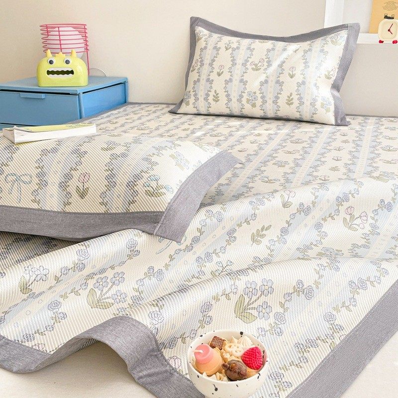 夏季冰丝凉席藤席可水洗席子家用空调软席子单人宿舍三件套,床上用品,藤席,淘宝优惠券,粉丝福利购,淘宝优惠卷