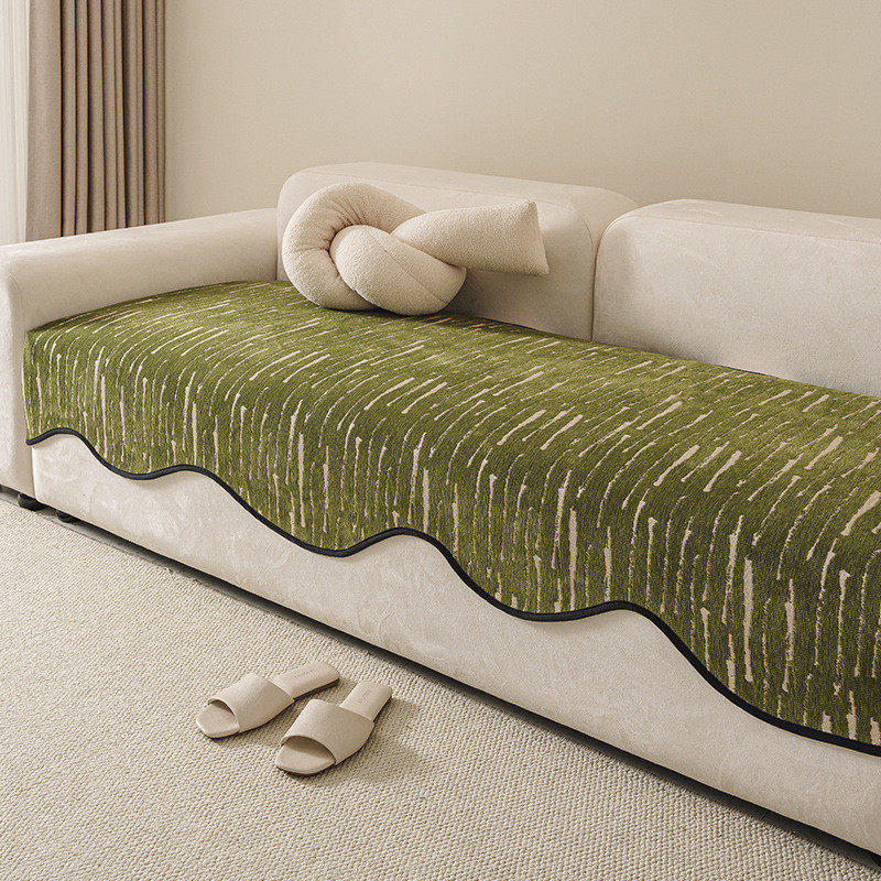 法式轻奢风沙发坐垫雪尼尔沙发垫四季通用款异形防滑耐脏沙发垫子