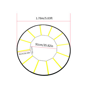 新款圆形敏捷梯易收纳跳速度梯辅助训练步伐足球环形便携格梯