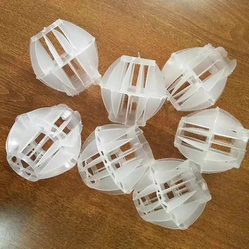 热销聚丙烯pp填料厂家批发多面花环填料泰勒塑料雪空心球塑料环