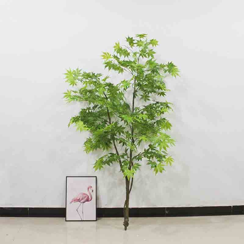 北欧简约商场仿真红枫叶绿枫树大型绿植盆栽风酒店橱窗装饰展厅摆