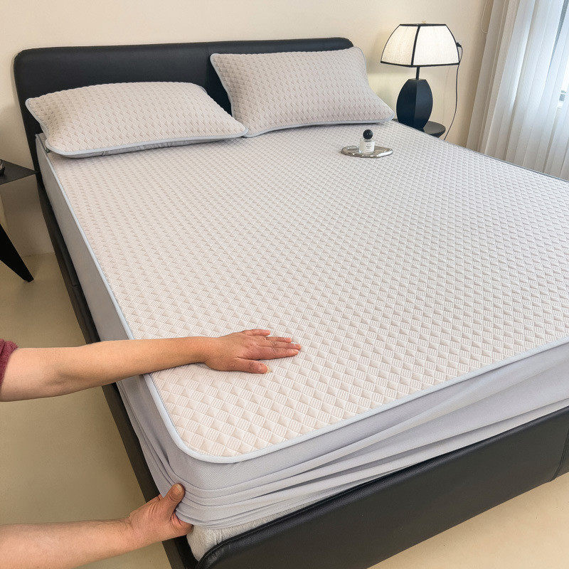 冰豆豆三件套夏季凉席2024新款可水洗软席冰丝席夏天席子家用