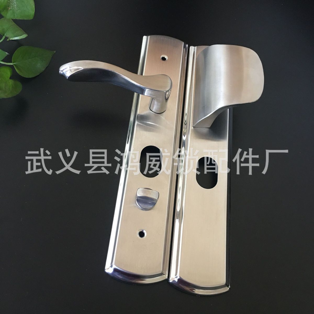 门锁热卖304不锈钢防盗门机械门锁防盗门拉手单开面板大门通用型