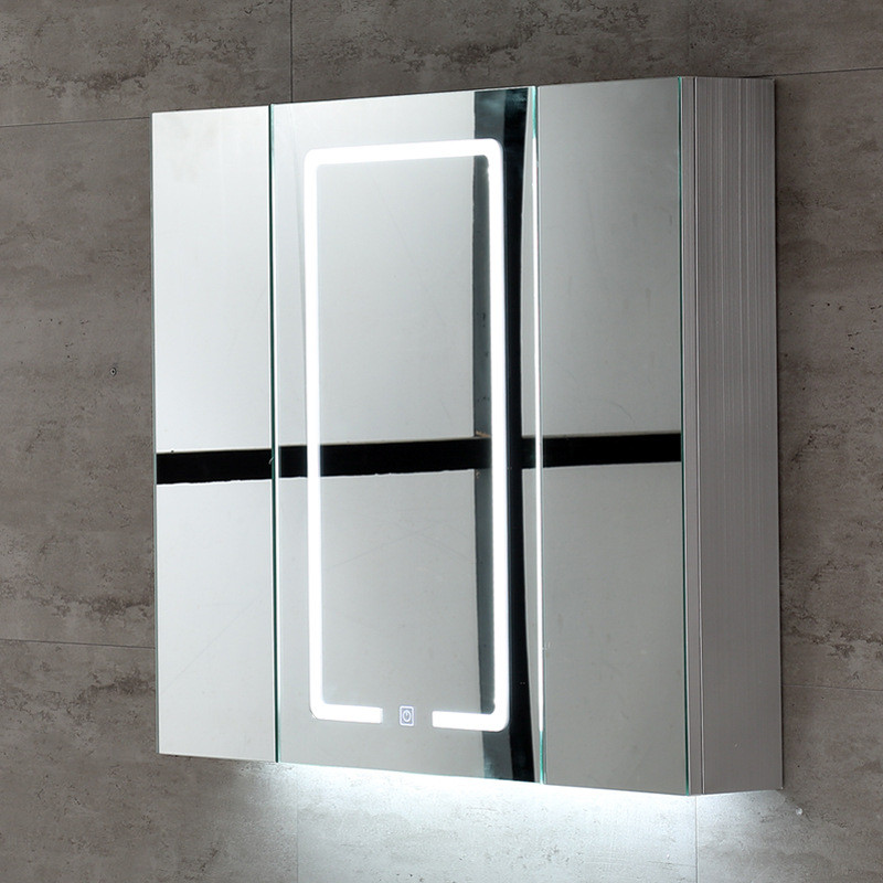 防雾智能浴室镜柜不锈钢挂墙式镜箱除雾带灯卫生间镜子带置物架柜