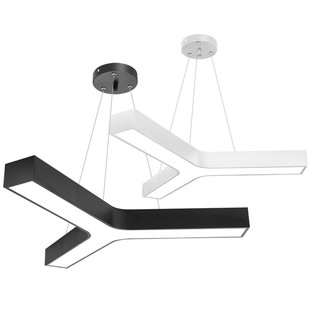 LED造型灯创意拼接人字形Y型办公室教室健身房网咖超市商业风吊灯