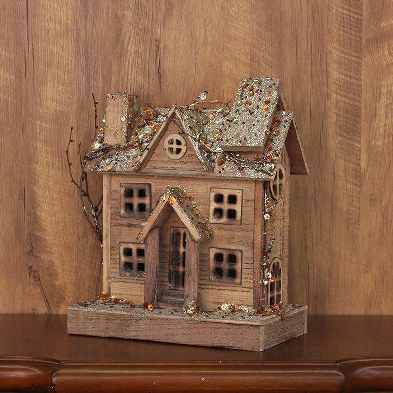 木质圣诞房子圣诞发光雪屋桌面摆件房子场景布置装饰前台雪,节庆用品/礼品,圣诞装饰品,淘宝优惠券,粉丝福利购,淘宝优惠卷