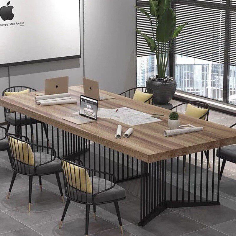 办公家具会议桌长桌新款职员长方形办公桌子简约现代洽谈桌椅组合