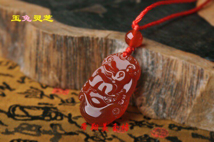 Агатовая ониксовая детская подвеска, китайский гороскоп 
