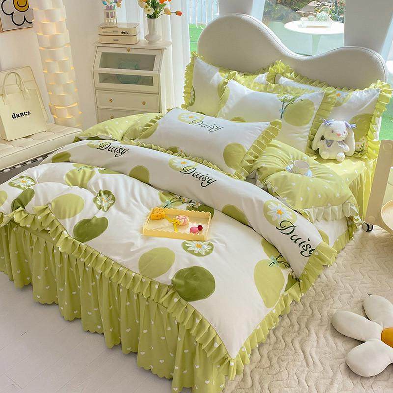2023磨毛款韩版爆床裙床单四件套小清新碎花床单被套三件套床品,床上用品,床品套件/四件套/多件套,淘宝优惠券,粉丝福利购,淘宝优惠卷