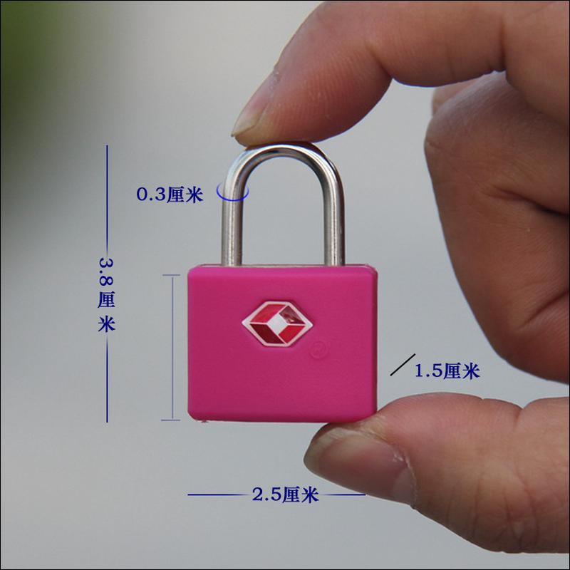 tsa出国海关锁 小挂锁箱抽屉旅行箱挂锁托运通关锁行李箱小铜锁