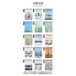 弹簧卷帘手拉卧室厨房遮阳全遮光窗帘防水防油升降家居帘