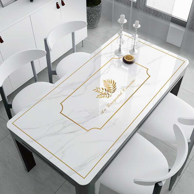 茶几桌布ins风防水防油防烫免洗台布软玻璃pvc餐桌垫电视柜长方形