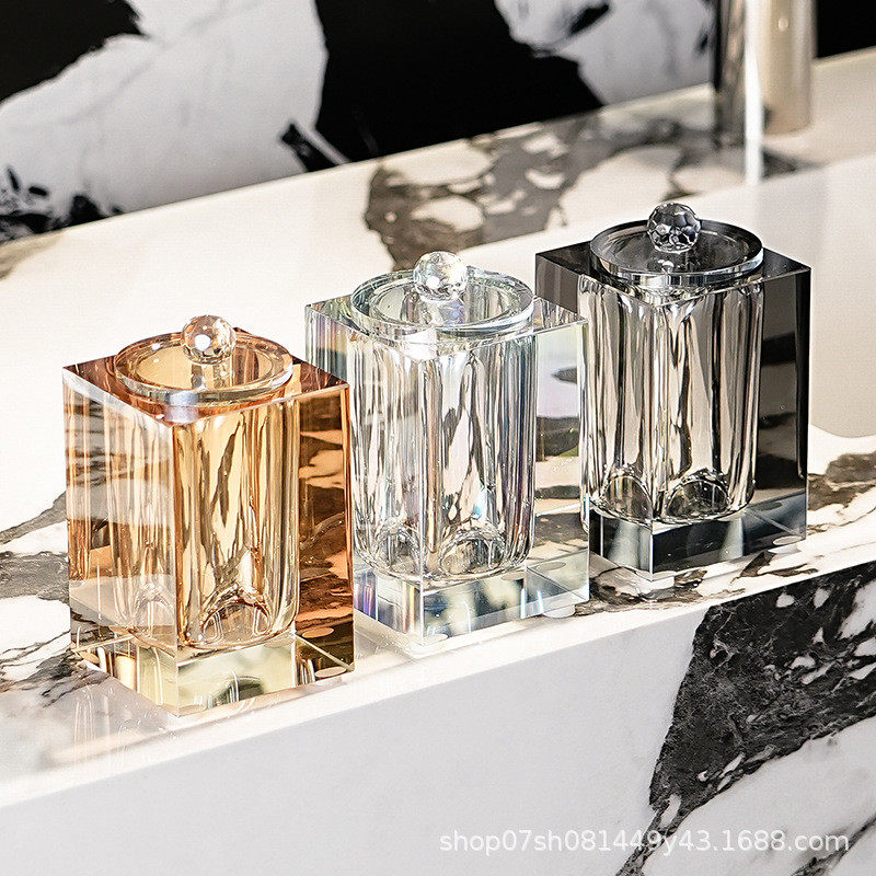 浴室高档水晶棉签盒置物架酒店餐厅茶几家用桌面牙签筒牙线收纳罐,畜牧/养殖物资,特种养殖设备,淘宝优惠券,粉丝福利购,淘宝优惠卷