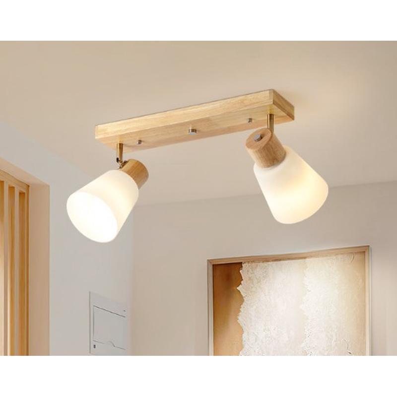 北欧日式创意原木玻璃吸顶灯玄关家用衣帽间吸顶灯过道卧室床头灯