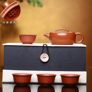 宜兴大口一片汉瓦壶原矿紫砂壶纯全手工茶具家用小品泡茶壶