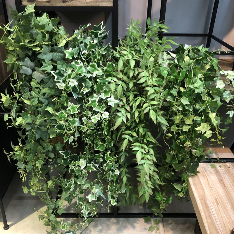 仿真常春藤綠植藤蔓大把束掛藤南天竹葉植物墻藤條垂吊掛壁花藝簡