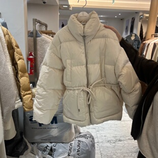 韩国东大门代购立领加厚羽绒服女2025冬季高领抽绳保暖鸭绒短外套