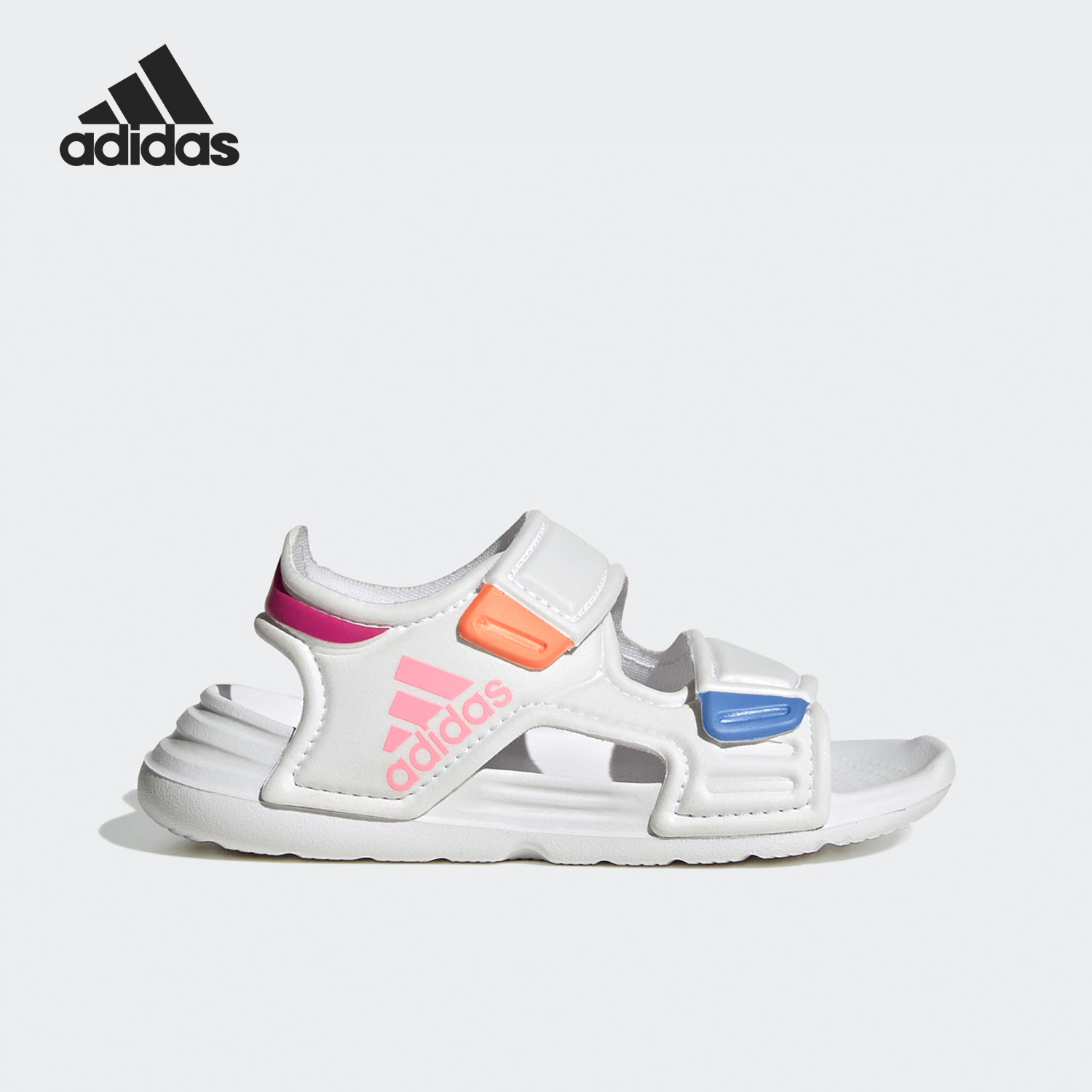 Adidas/阿迪达斯正品夏季小童运动沙滩露趾凉鞋H03776