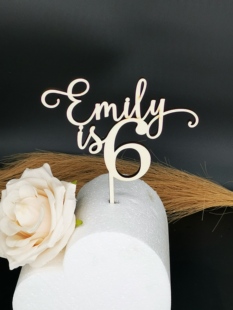 Acrylic One Cake Topper 1 St Birthday Party Cupcake Toppers