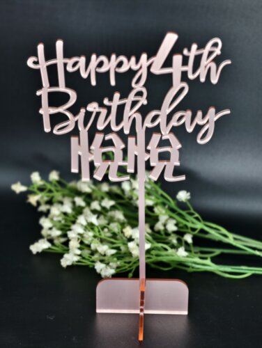 cake topper定制名字生日数字岁数蛋糕装饰插牌亚克力who is one