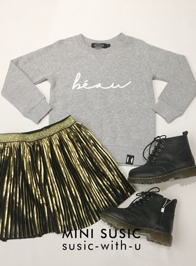 1-9岁男女童纯棉抓绒灰色卫衣