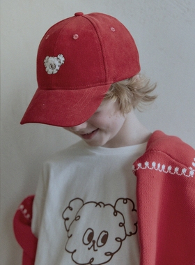 100-145韩系潮童RJ男女童白色卡通圆领套头长袖T恤