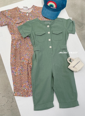 2-10潮童女童纯棉短袖连体裤