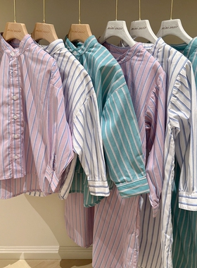 110-150日系男女童三色前短后长袖衬衣+长袖衬衣裙（分开拍）