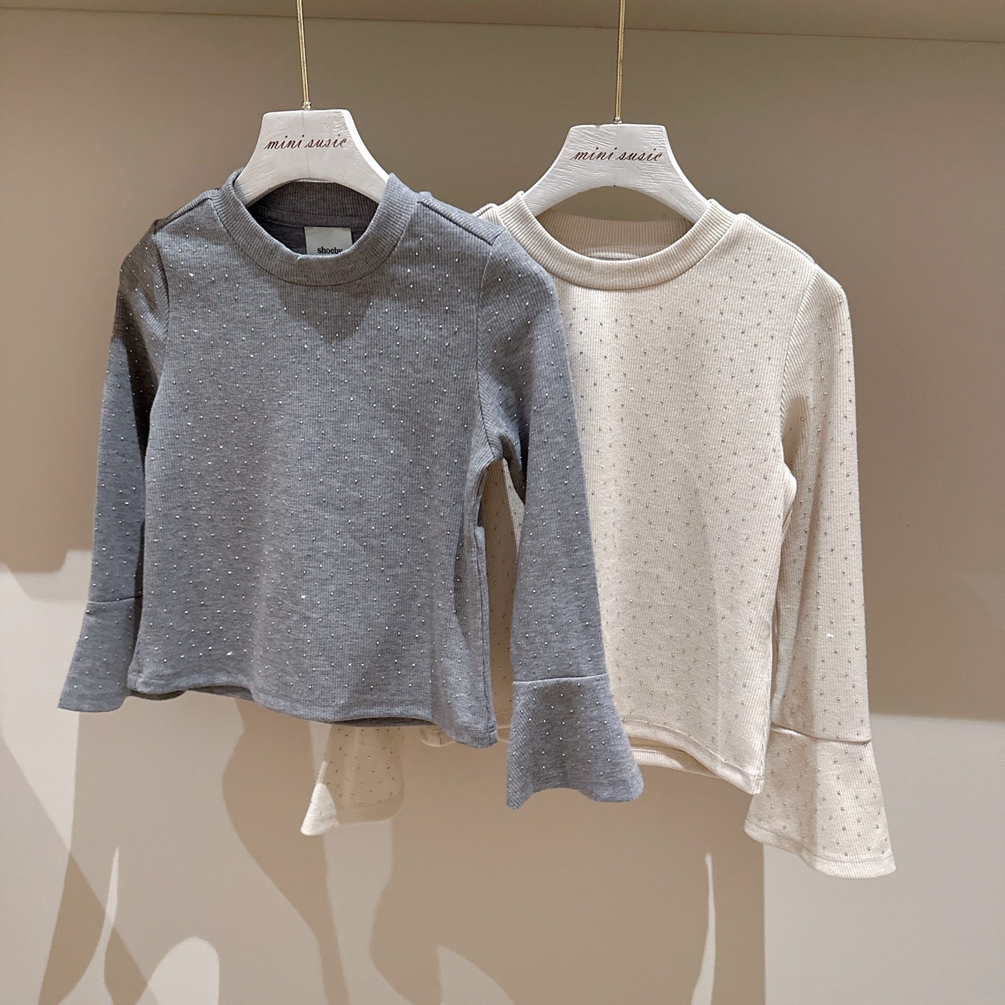 98-170欧美女童两色烫钻喇叭长袖打底衫T恤,童装/婴儿装/亲子装,T恤,淘宝优惠券,粉丝福利购,淘宝优惠卷