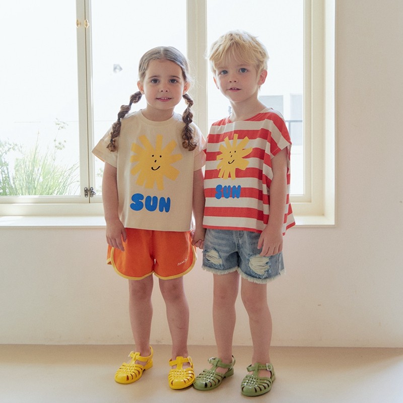 100-145韩系潮童RJ男女童太阳花宽松版套头短袖T恤,童装/婴儿装/亲子装,T恤,淘宝优惠券,粉丝福利购,淘宝优惠卷