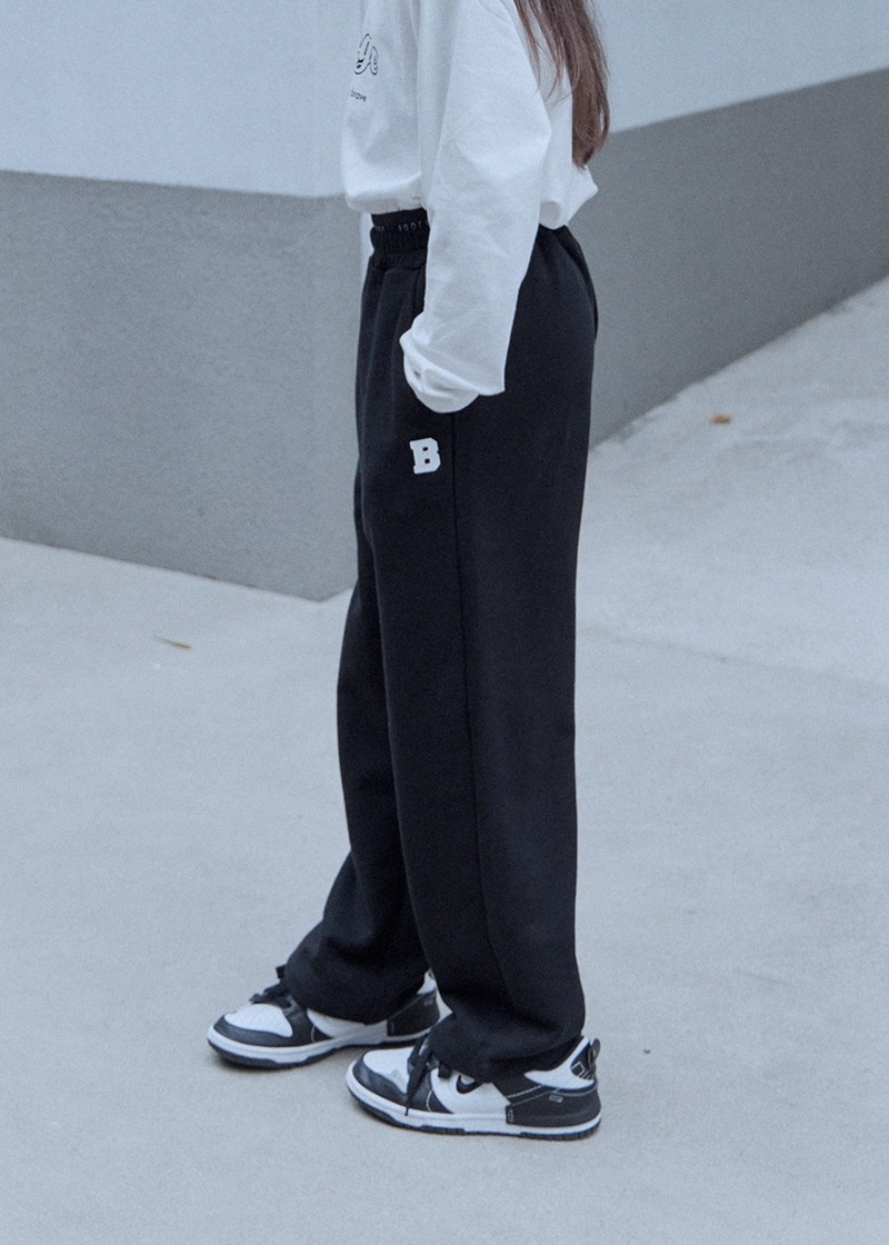 韩系中大童毛圈阔腿裤