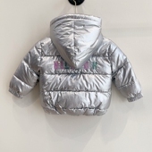 12轻奢女童两色亮面立体字母连帽加厚棉服面包服