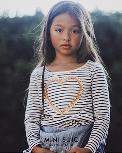 清仓不退换1 T恤 7岁出澳洲女童女宝宝纯棉条纹长袖