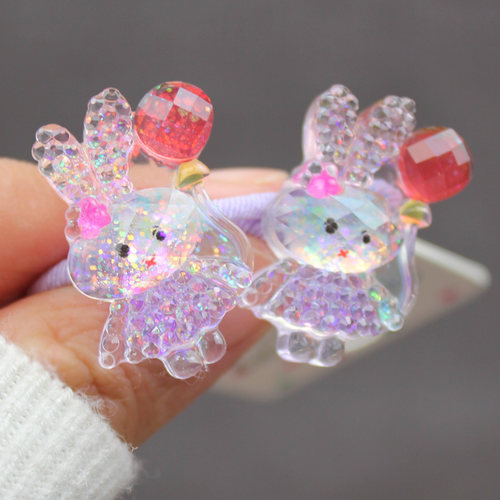 可爱亮晶晶女童天鹅发绳